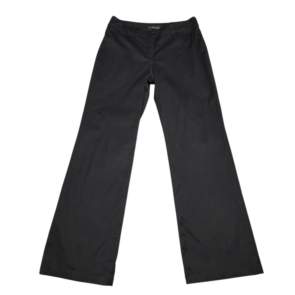 Harolds Womens Dress Pants Size 4 Black Straight Leg Trousers Mid Rise Stretch